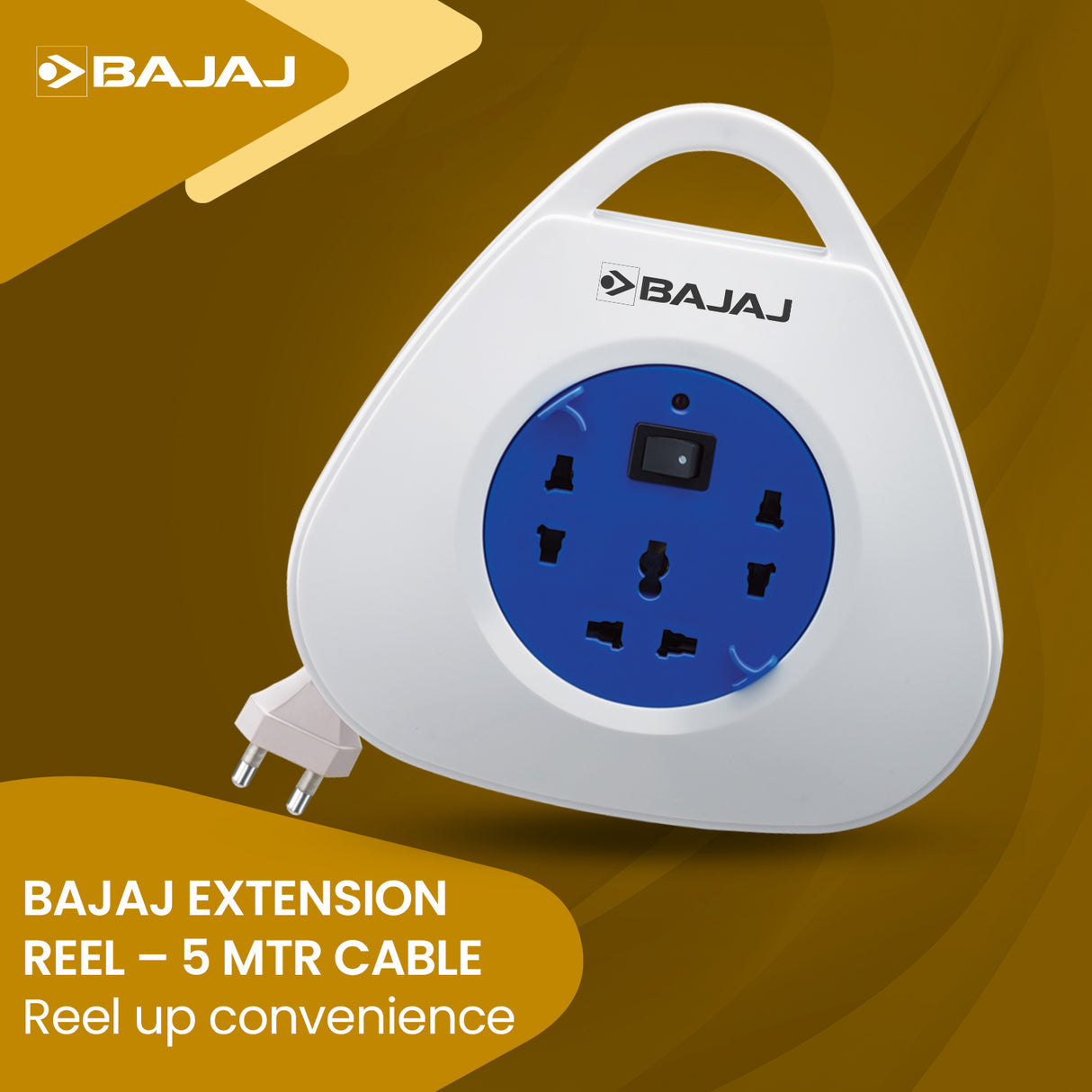 BAJAJ Extension Reel - 5 Mtr Cable
