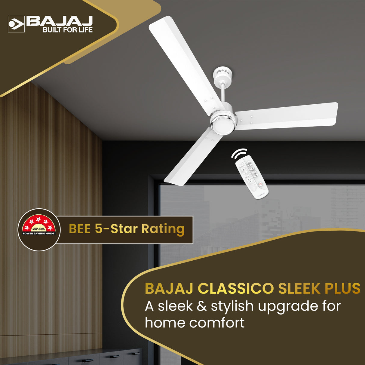 Classico Sleek Plus 1200mm Ceiling Fan