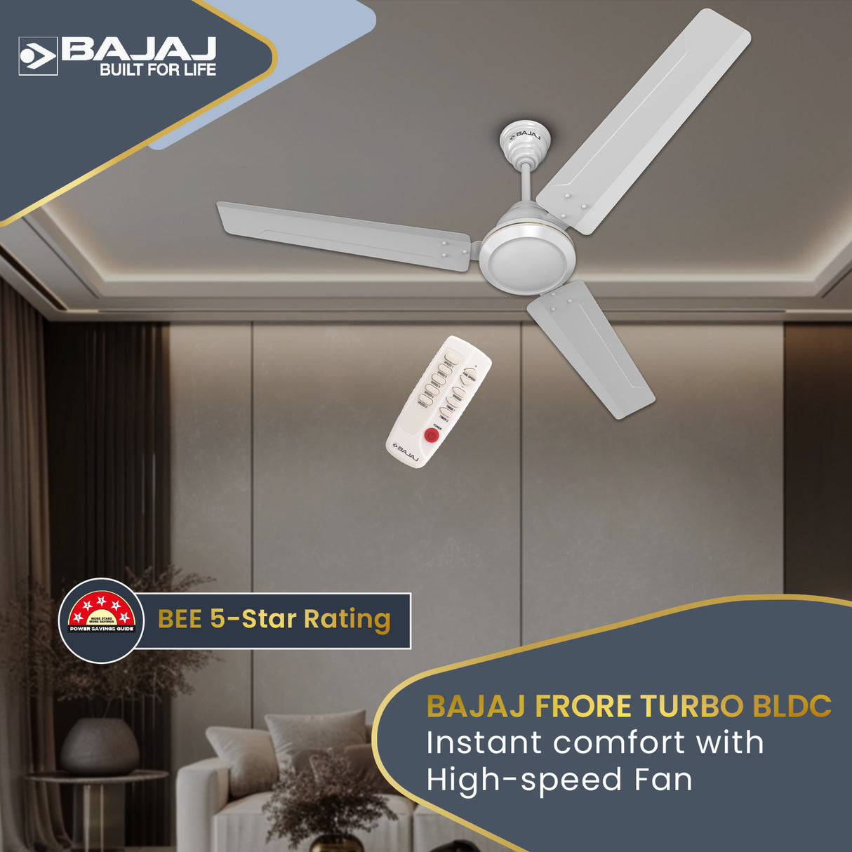 Frore Turbo BLDC 1200mm Ceiling Fan