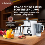 Bajaj Ninja Series PowerBlend 1000W Juicer Mixer Grinder