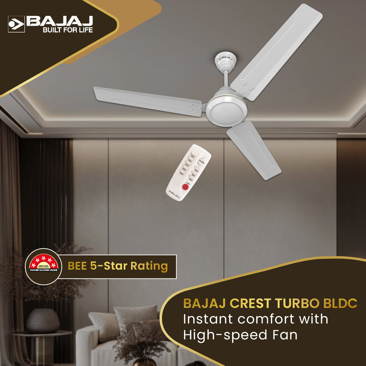 Crest Turbo BLDC 1200mm Ceiling Fan
