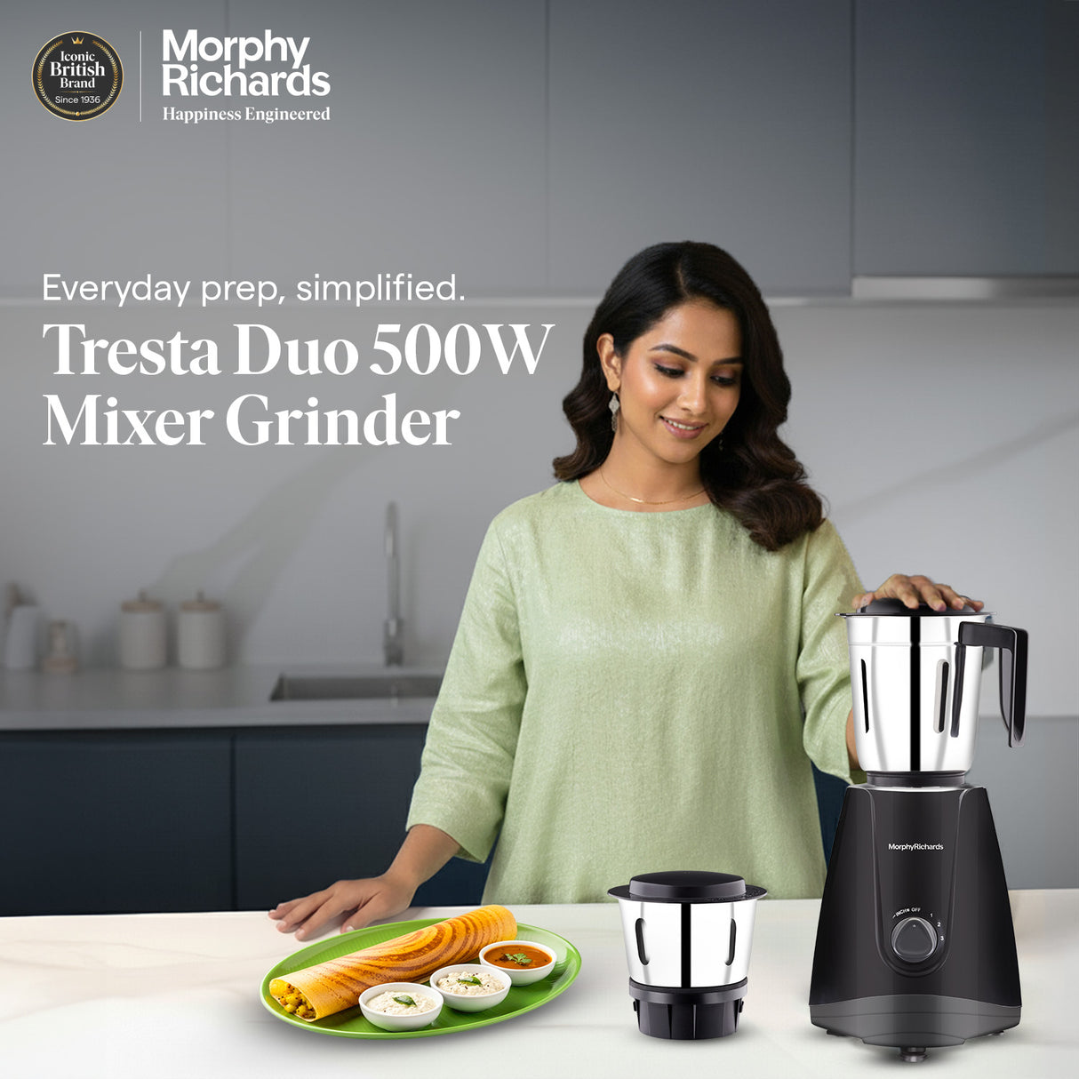 Morphy Richards Tresta Duo 500W Mixer Grinder