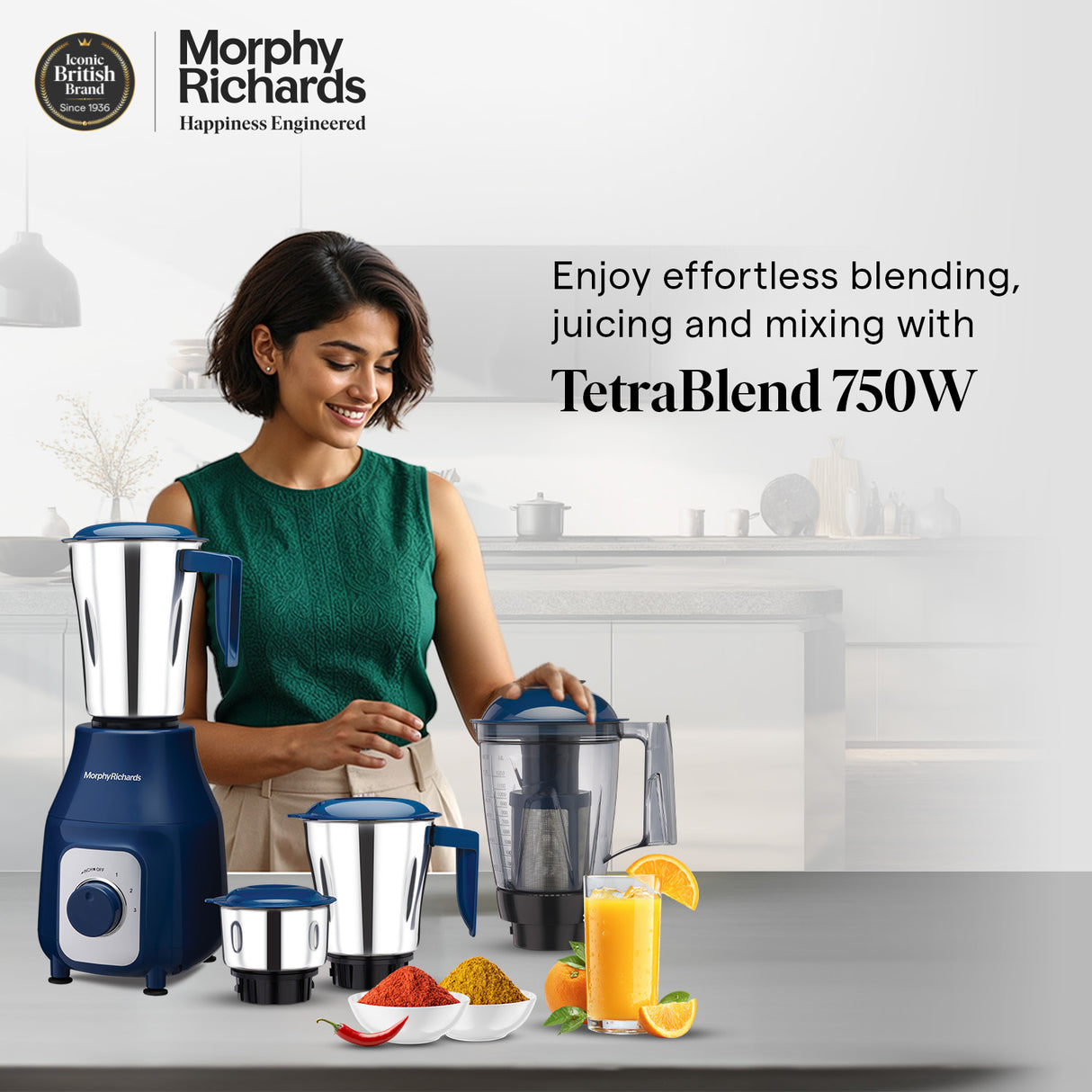 Morphy Richards TetraBlend 750W Mixer Grinder