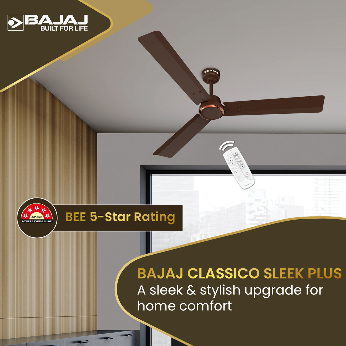 Classico Sleek Plus 1200mm Ceiling Fan