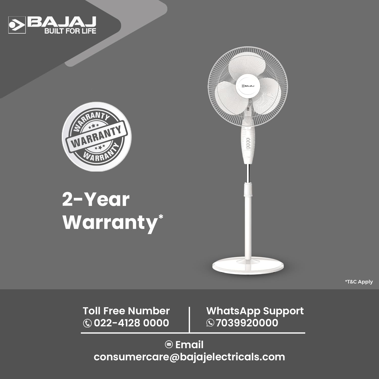 Frore Neo 400mm Pedestal Fan – Bajaj Electricals India