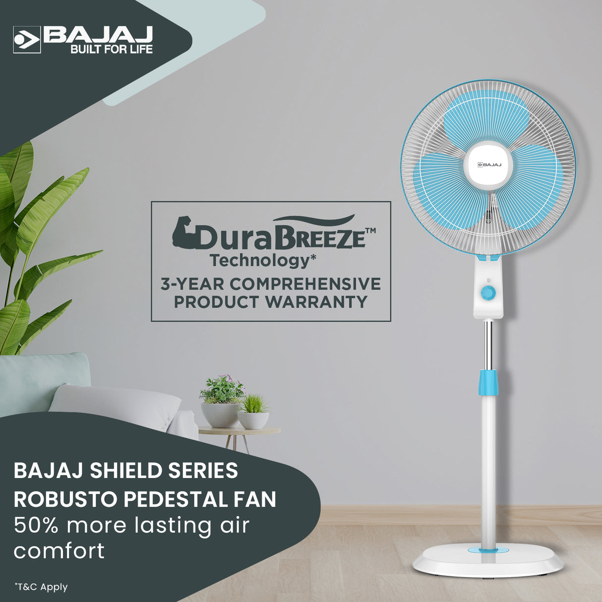 Robusto 400mm Pedestal Fan