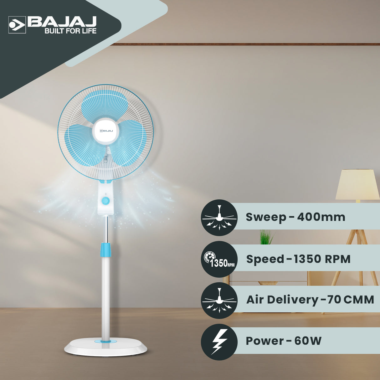 Robusto 400mm Pedestal Fan