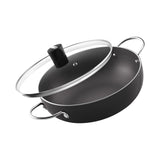 Ebony Kadhai with Glass Lid