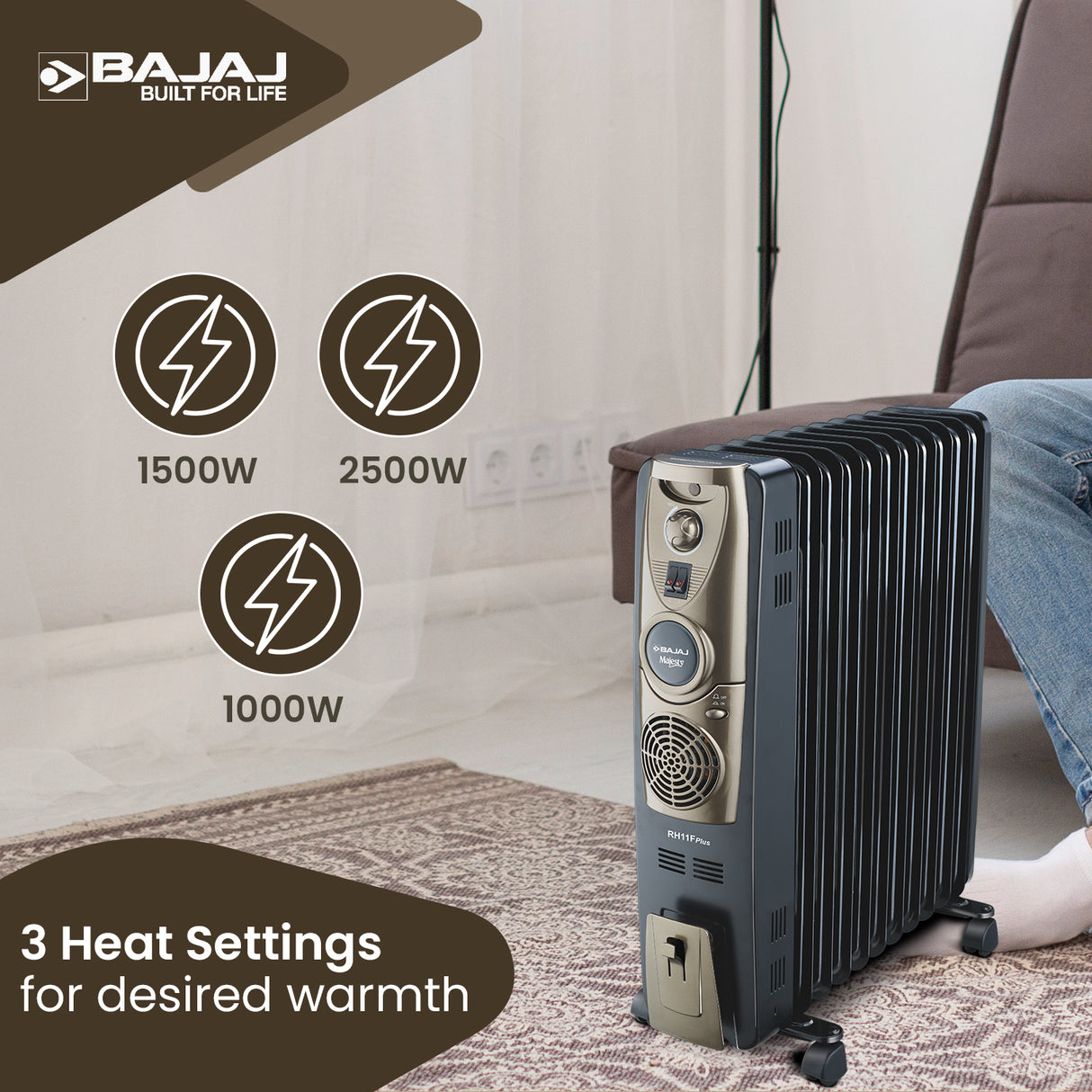 Bajaj Majesty RH Plus OFR Room Heater