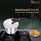 Nutrihealth Pro Outer Lid Designer Aluminium Pressure Cooker