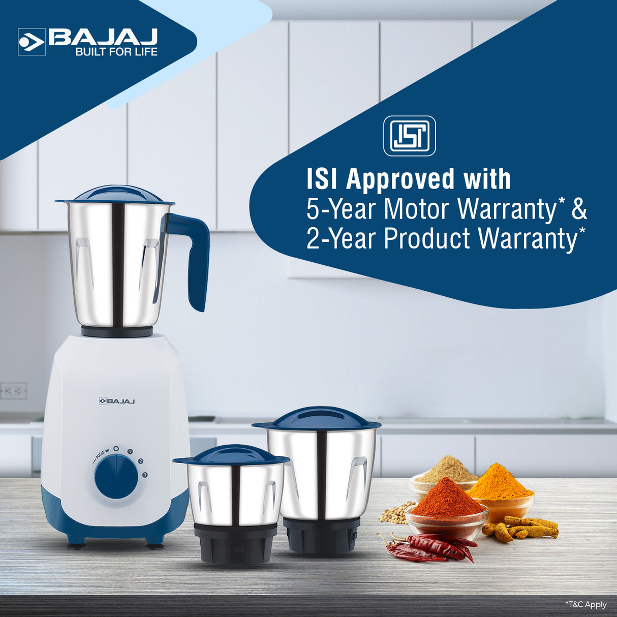 Bajaj Ninja Series Grace 500W Mixer Grinder