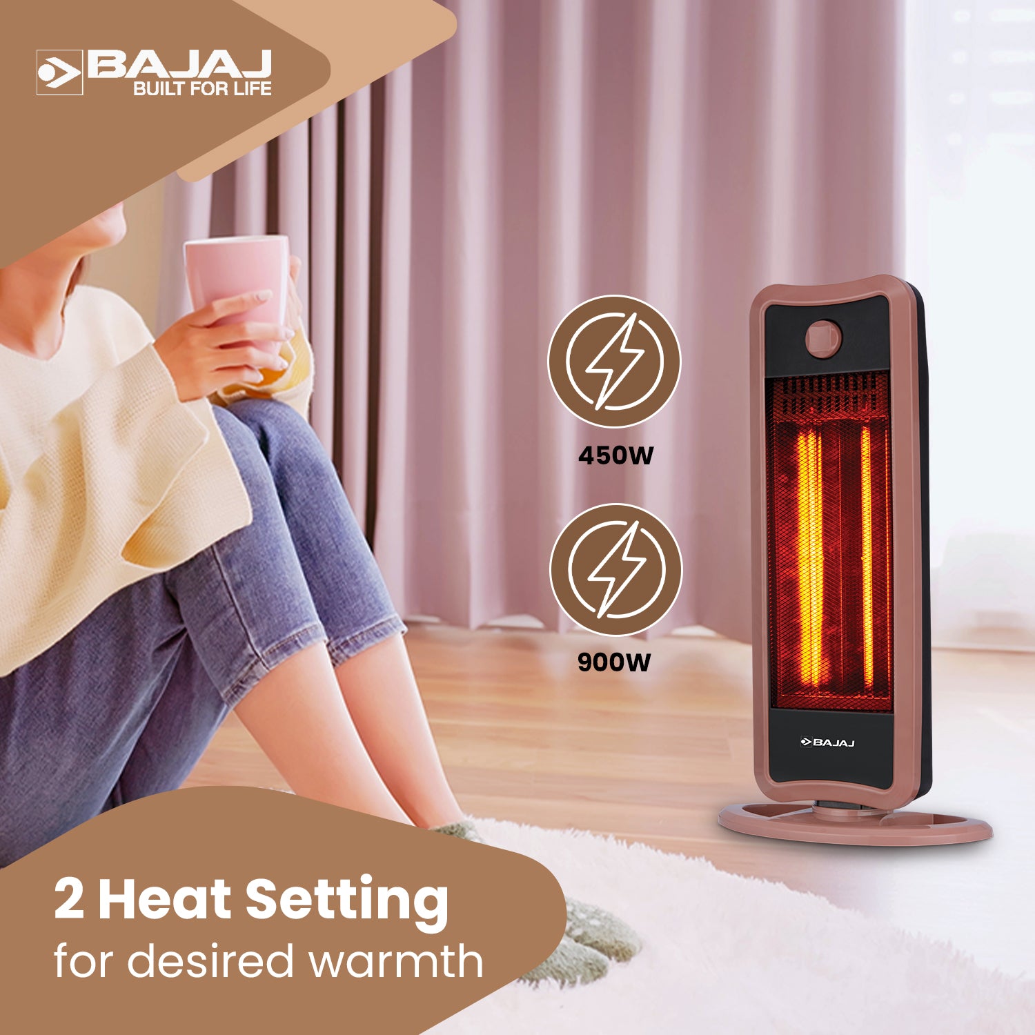 東芝 Electric Heater PL-2 Bajaj RHT2C Carbon Room Heater – Bajaj Electricals India