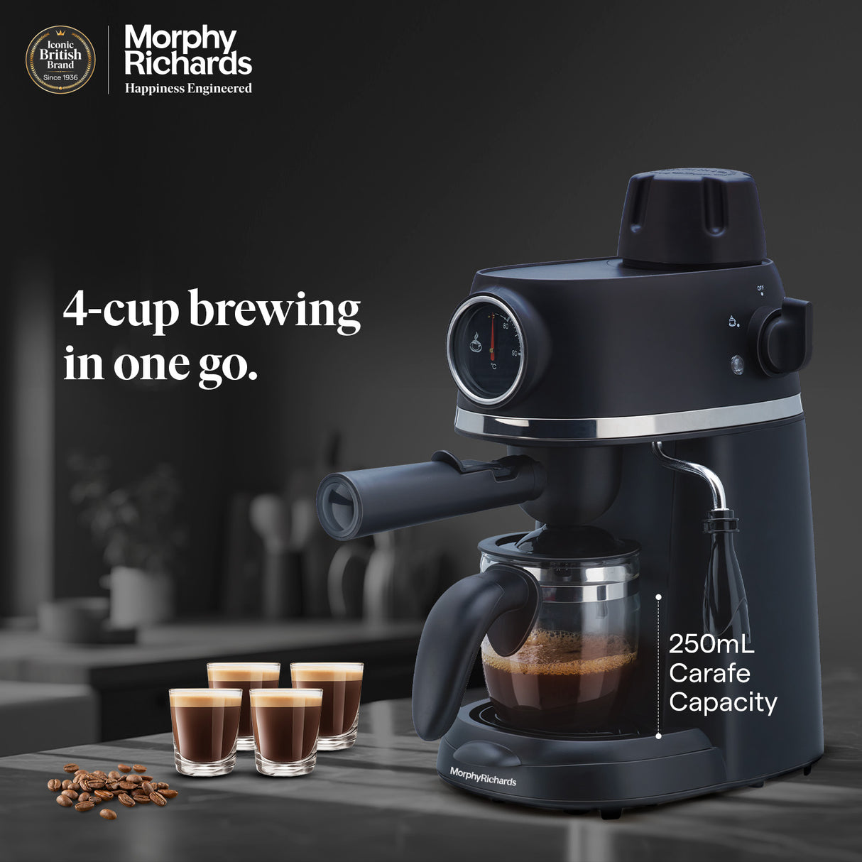 Europa Xpresso 800-Watt 4-Cup Coffee Maker