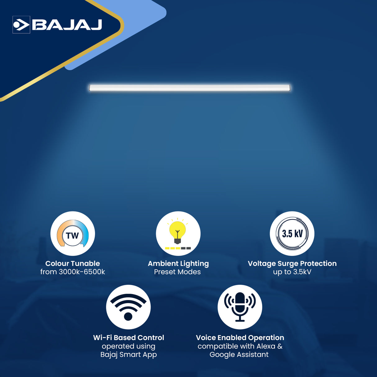AWE SMART TW & DIMMABLE LED BATTEN