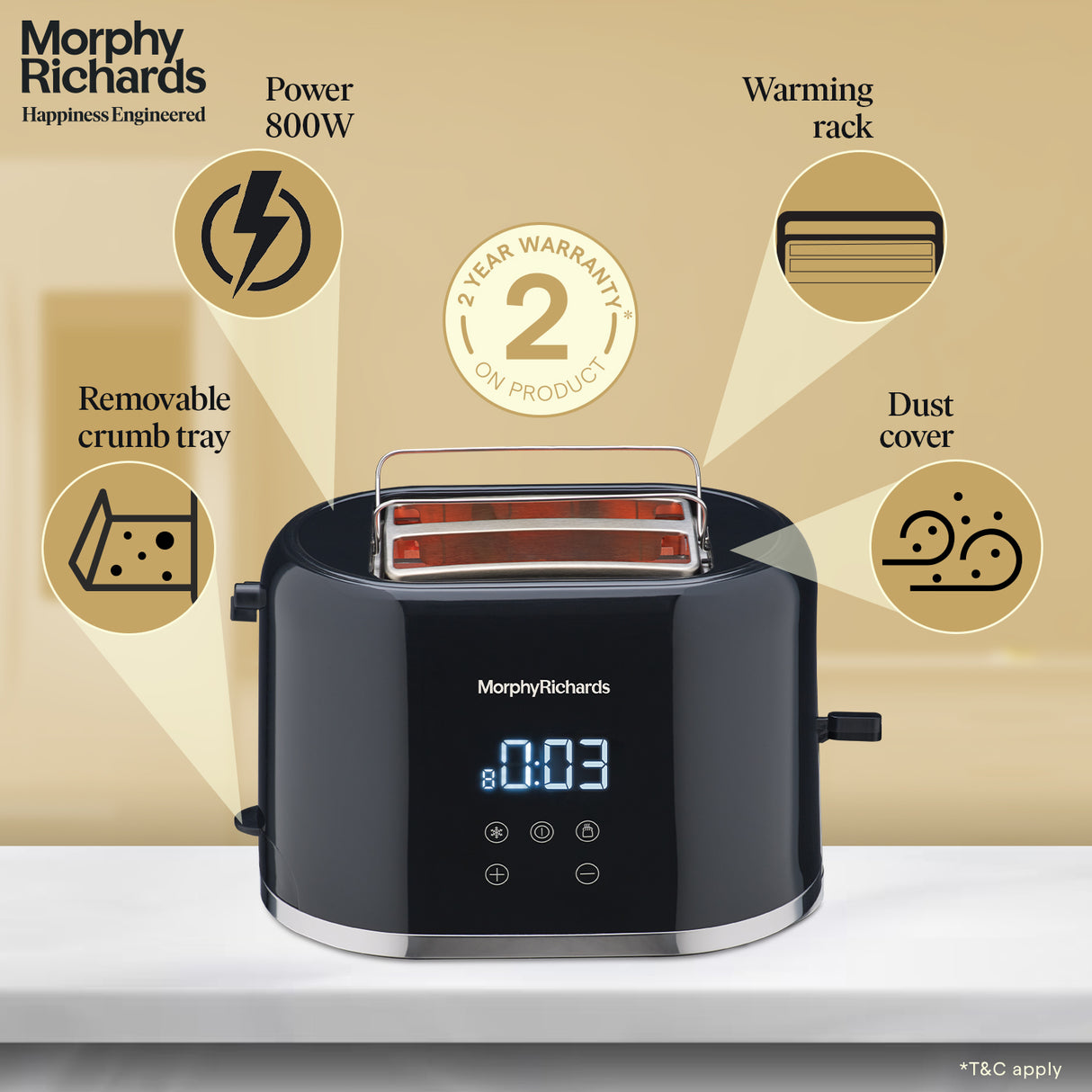 Windsor Series Digital Pop-up Toaster