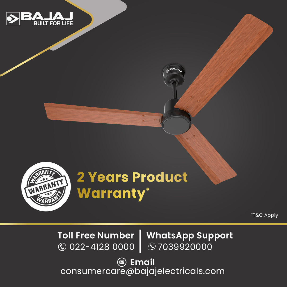 Classico Sleek Wood 1200mm Ceiling Fan
