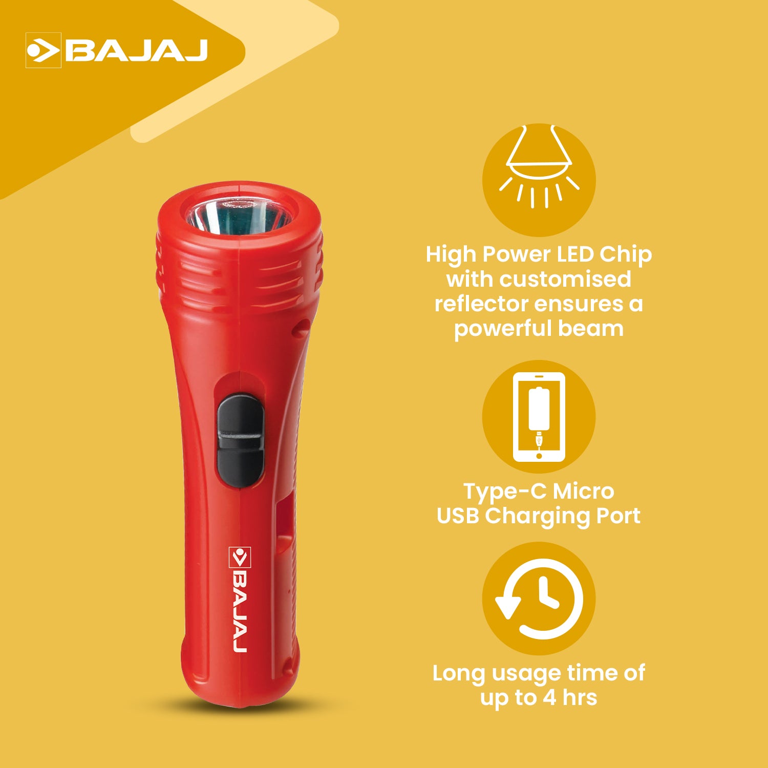 RAFTAAR MINI LED RC Torch – Bajaj Electricals India