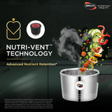 Nutrihealth Pro Outer Lid Designer Aluminium Pressure Cooker