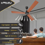 Classico Sleek Wood 1200mm Ceiling Fan