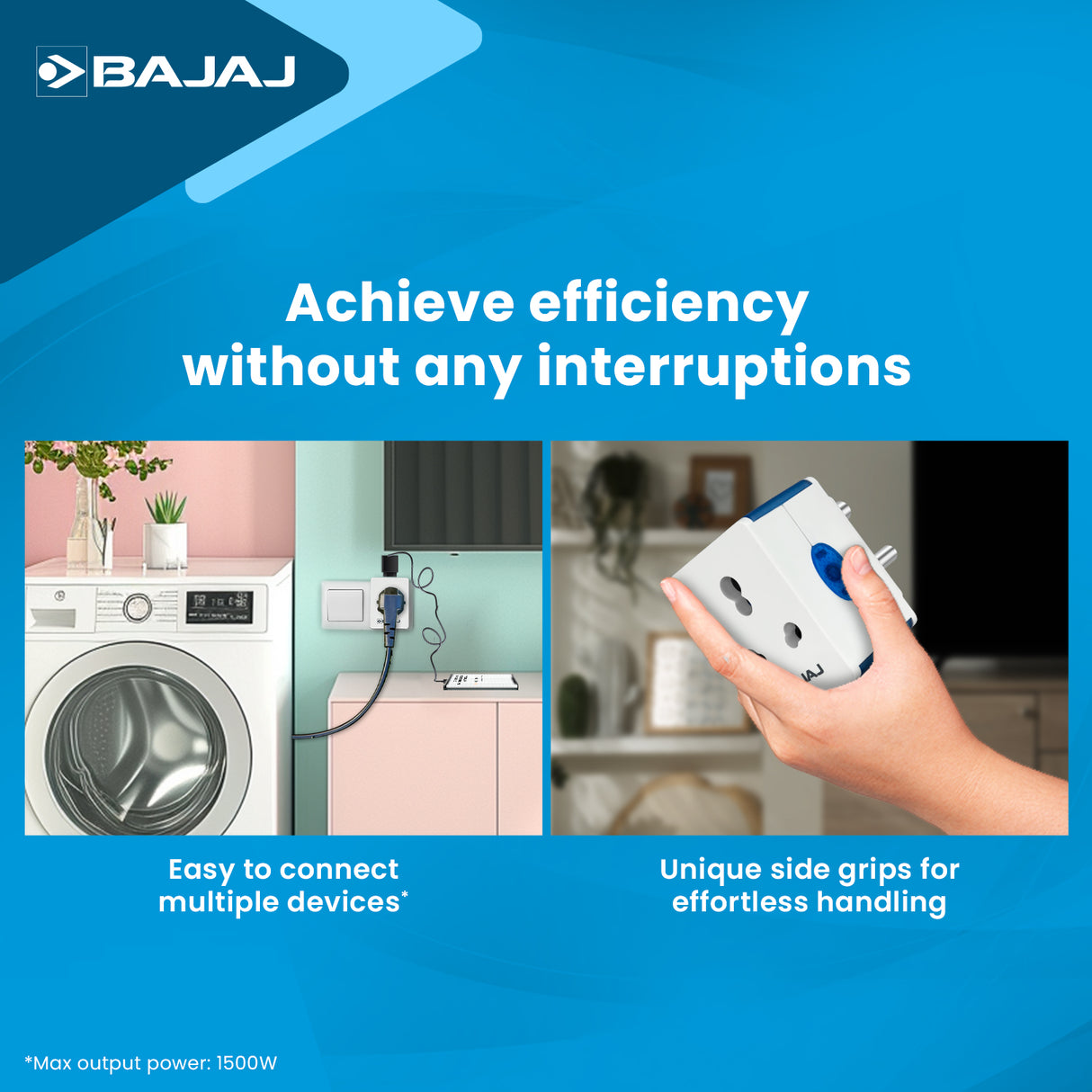BAJAJ TURBO XL 16A 3 WAY MULTIPLUG