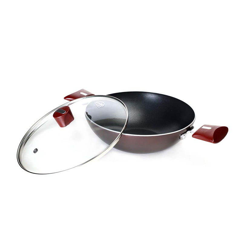 Nirlep Selec+ 3.5 Ltr 28 Cm Non Stick Kadhai with Lid 3 mm