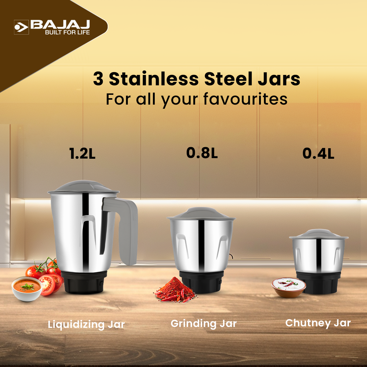 Bajaj Rex Ninja Series 4 Jar 500W Mixer Grinder