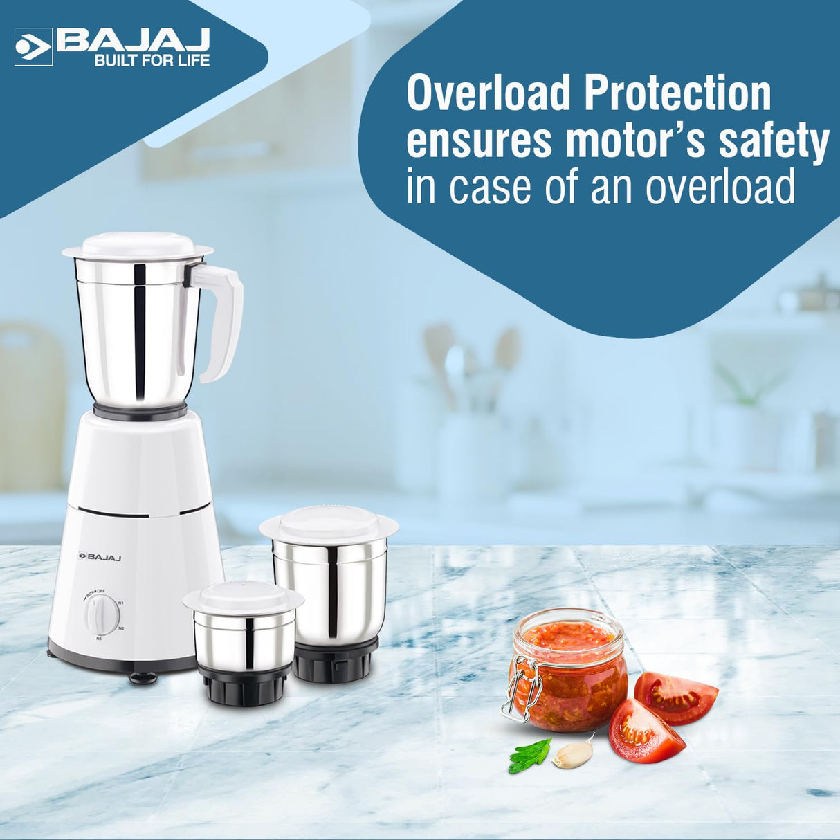 Bajaj GX 1 500W Mixer Grinder