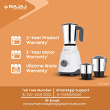 Bajaj Ninja Series Contempo 500W Mixer Grinder