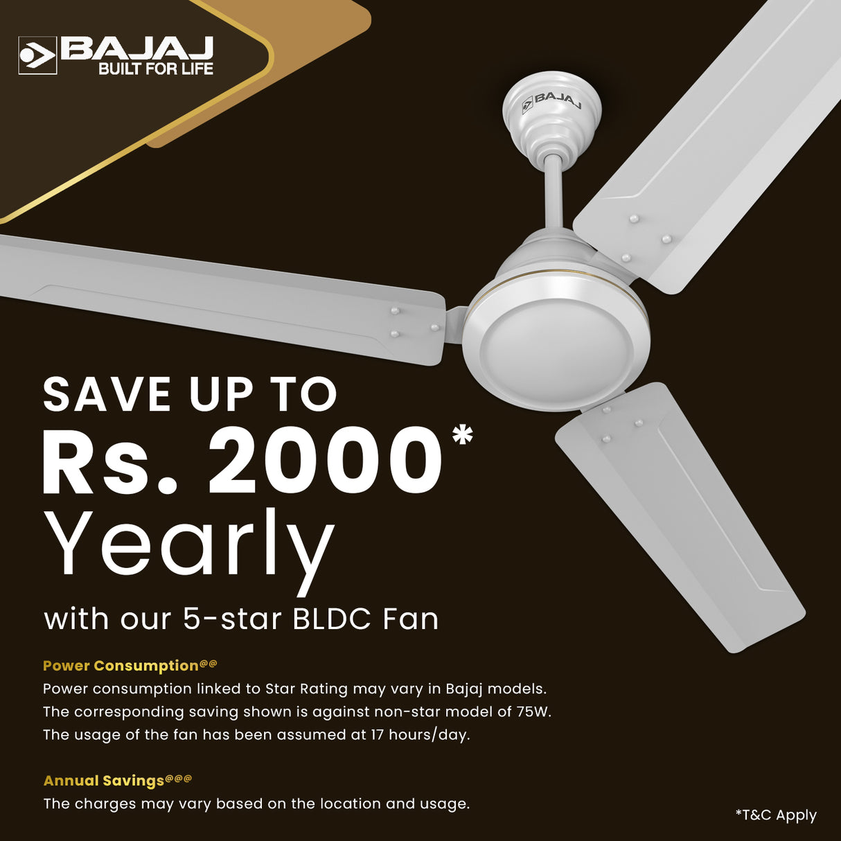 Crest Turbo BLDC 1200mm Ceiling Fan