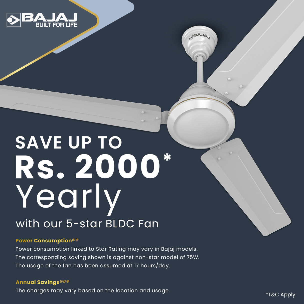 Frore Turbo BLDC 1200mm Ceiling Fan