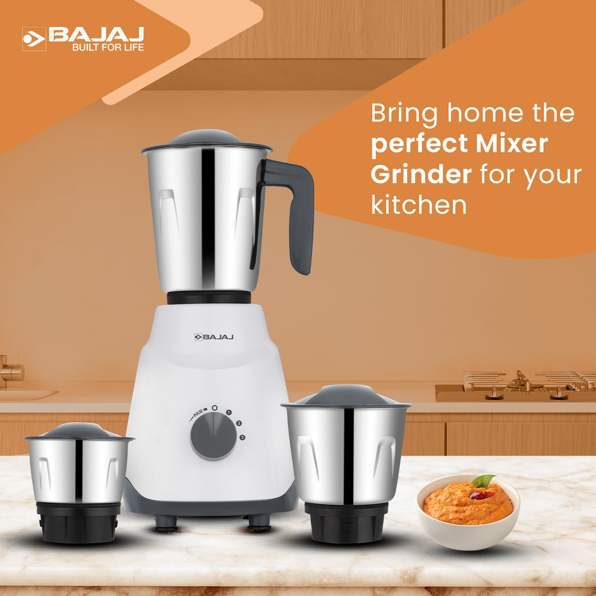 Bajaj Ninja Series Contempo 500W Mixer Grinder