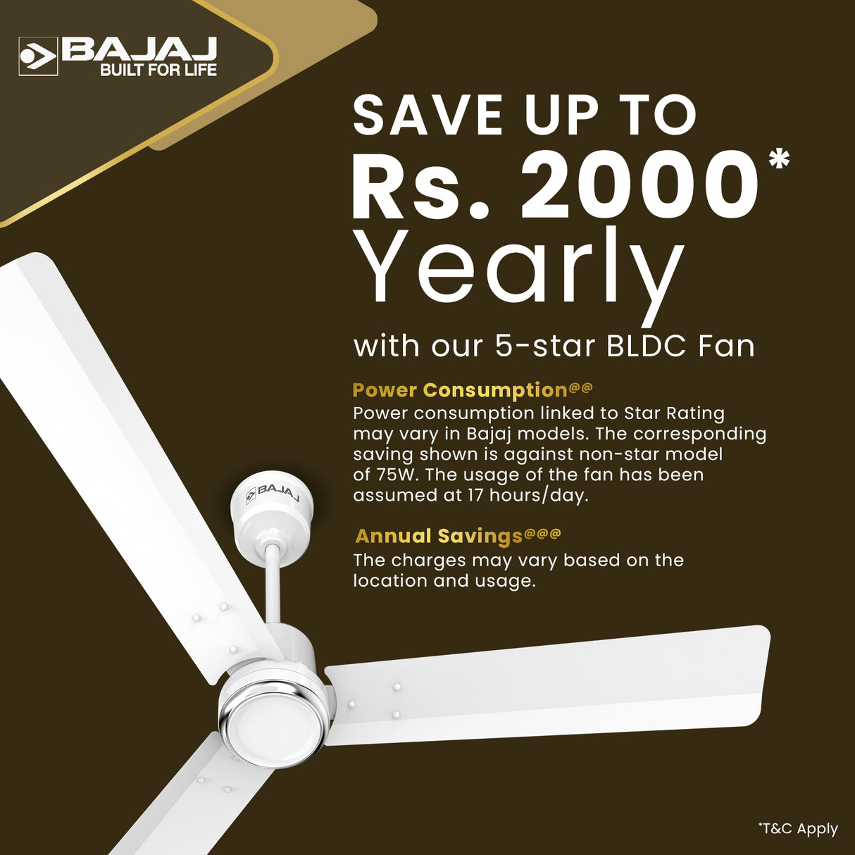 Classico Sleek Plus 1200mm Ceiling Fan