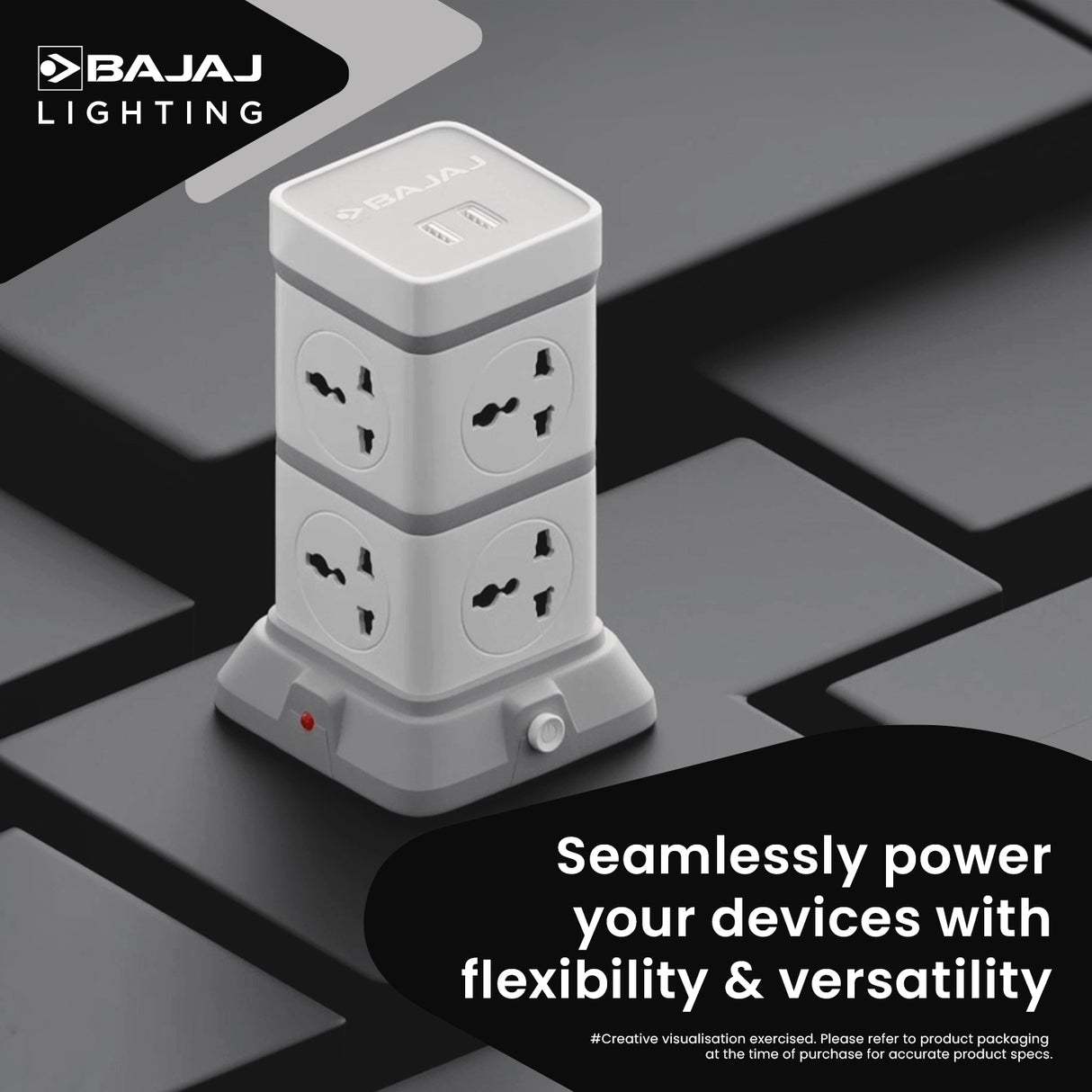 HERCULO TOWER 8 WAY WITH 2 USB PORT