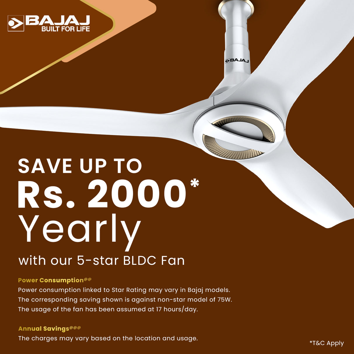 Arioso Luxe 1200mm Ceiling Fan