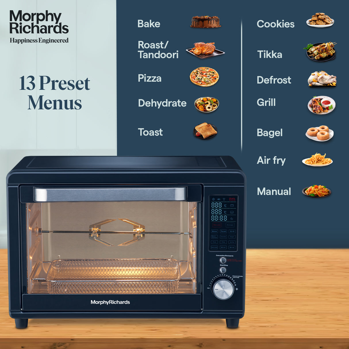 29RCAD Digital Air Fryer OTG