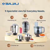 Bajaj Style Mix 1000W 5 Jar Mixer Grinder