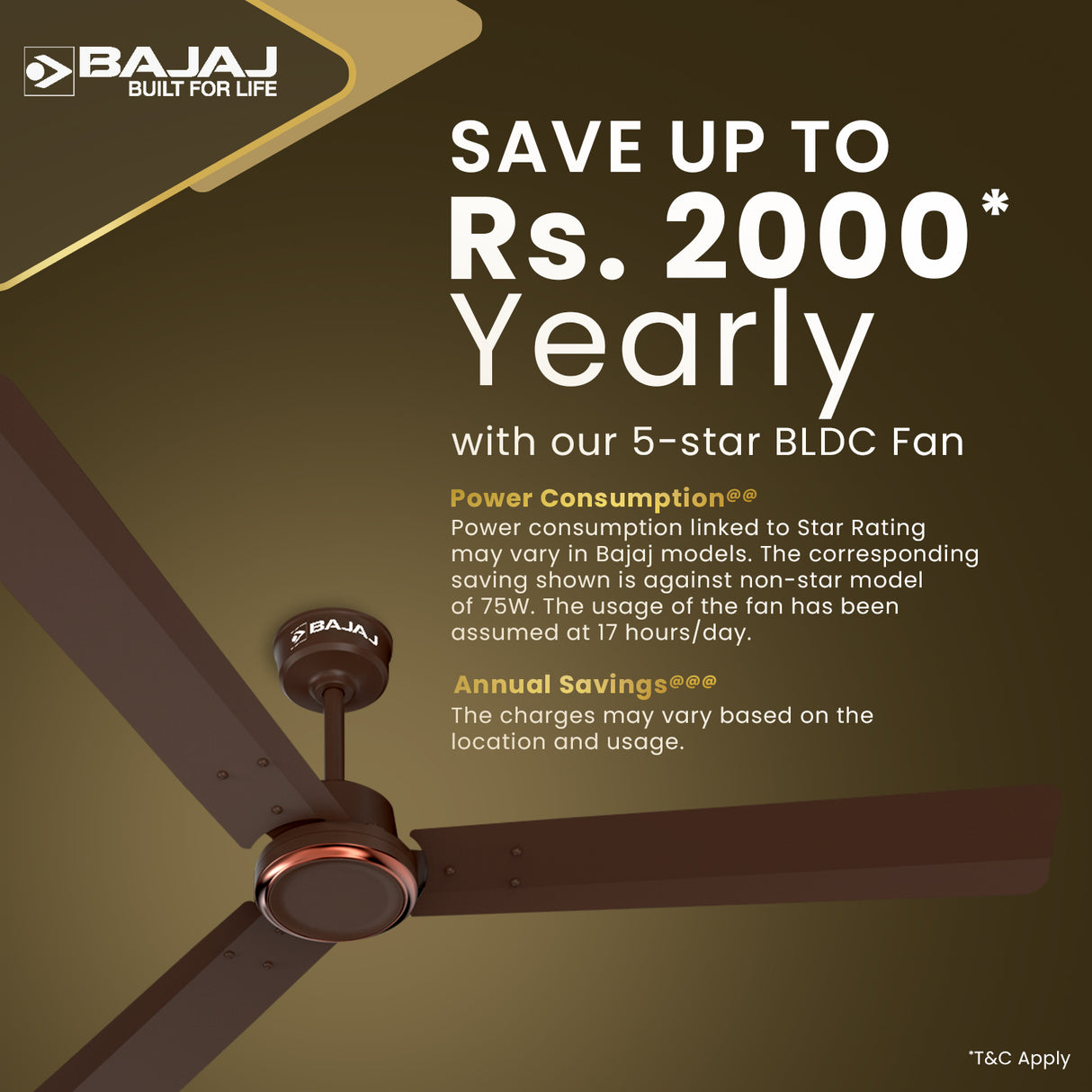 Classico Sleek Plus 1200mm Ceiling Fan