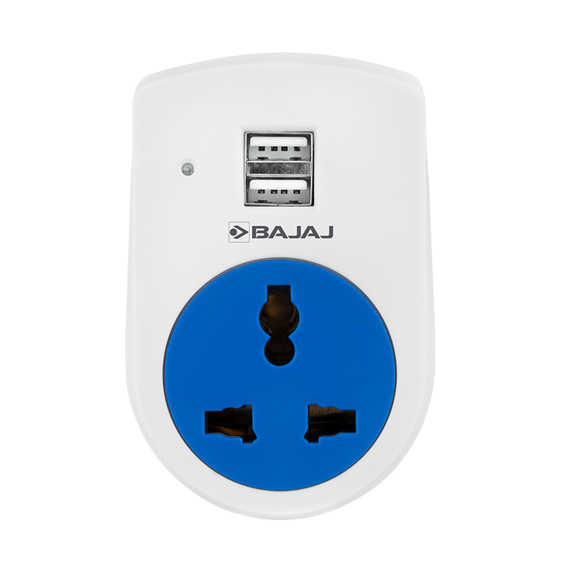 6A 3 PIN UNIVERSAL ADAPTOR WITH 2 USB