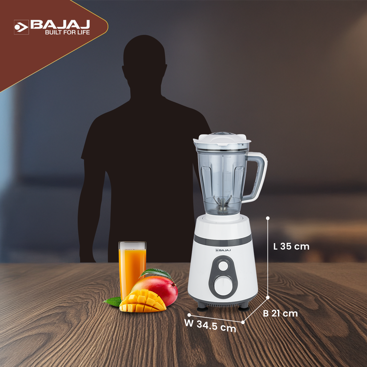Bajaj Ninja Series PowerBlend 1000W Juicer Mixer Grinder