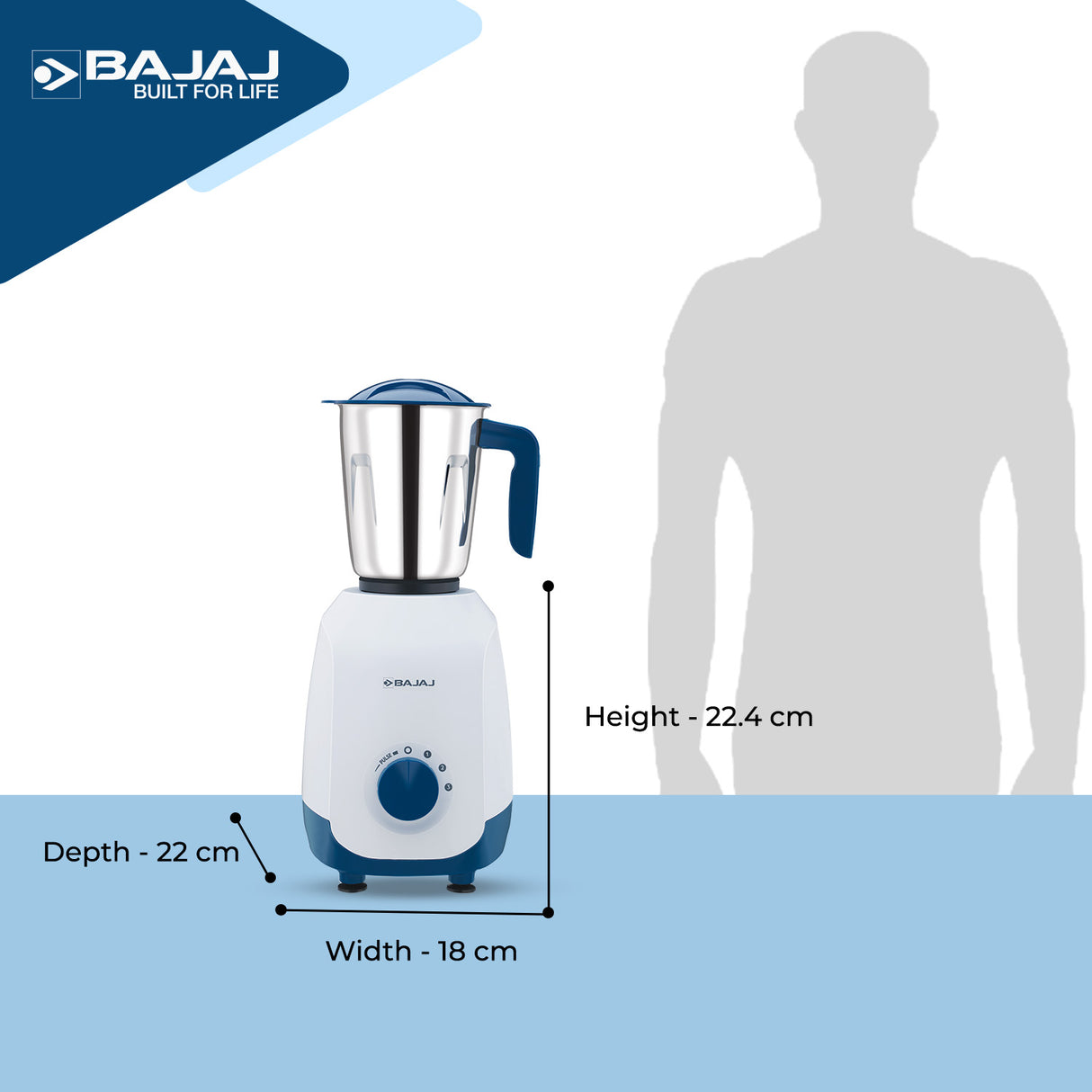 Bajaj Ninja Series Grace 500W Mixer Grinder