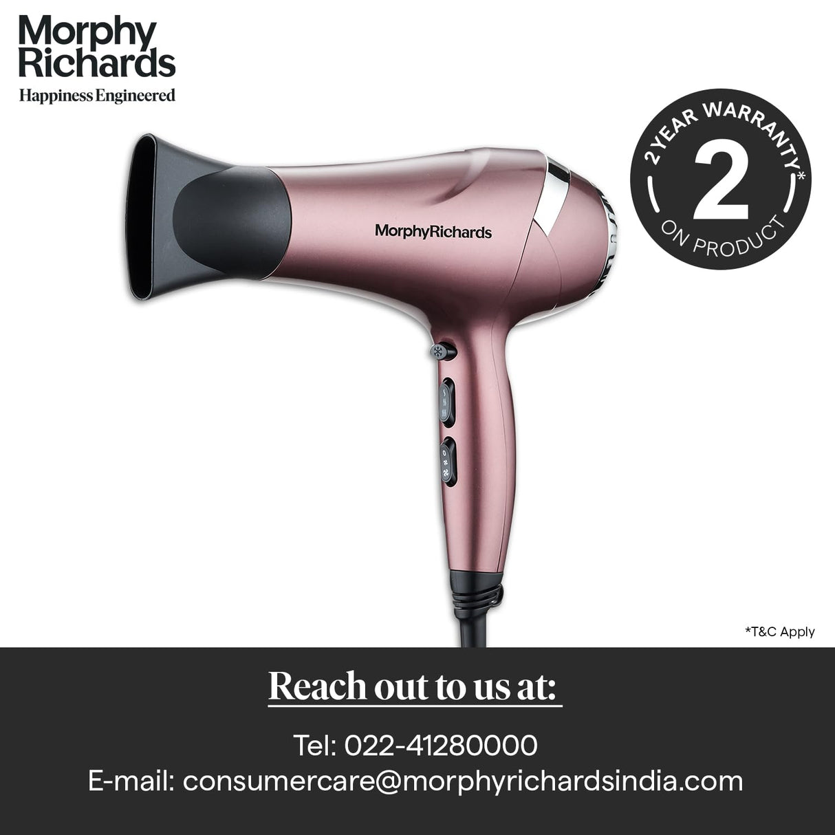 Morphy Richards Stylist Care HD222DC 2200W Hair Dryer