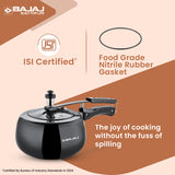 New Shakti Inner Lid Handi Shaped Hard Anodised Pressure Cooker