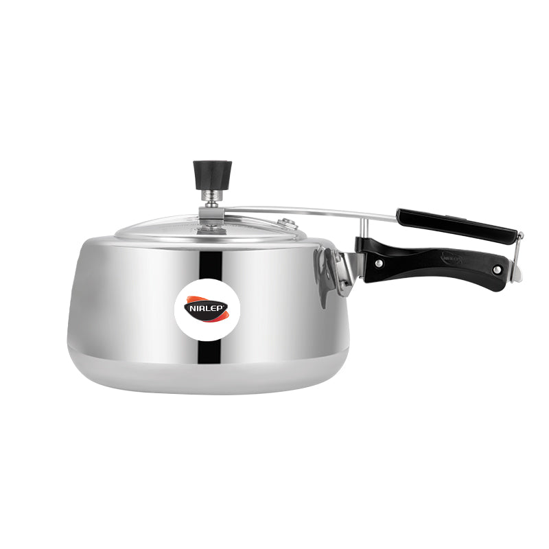Nutrihealth Inner Lid Handi Shaped Aluminium Pressure Cooker