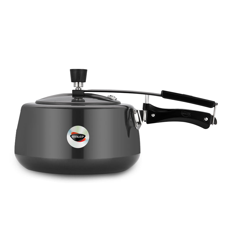 Nutrihealth Inner Lid Handi Shaped Hard Anodised Pressure Cooker