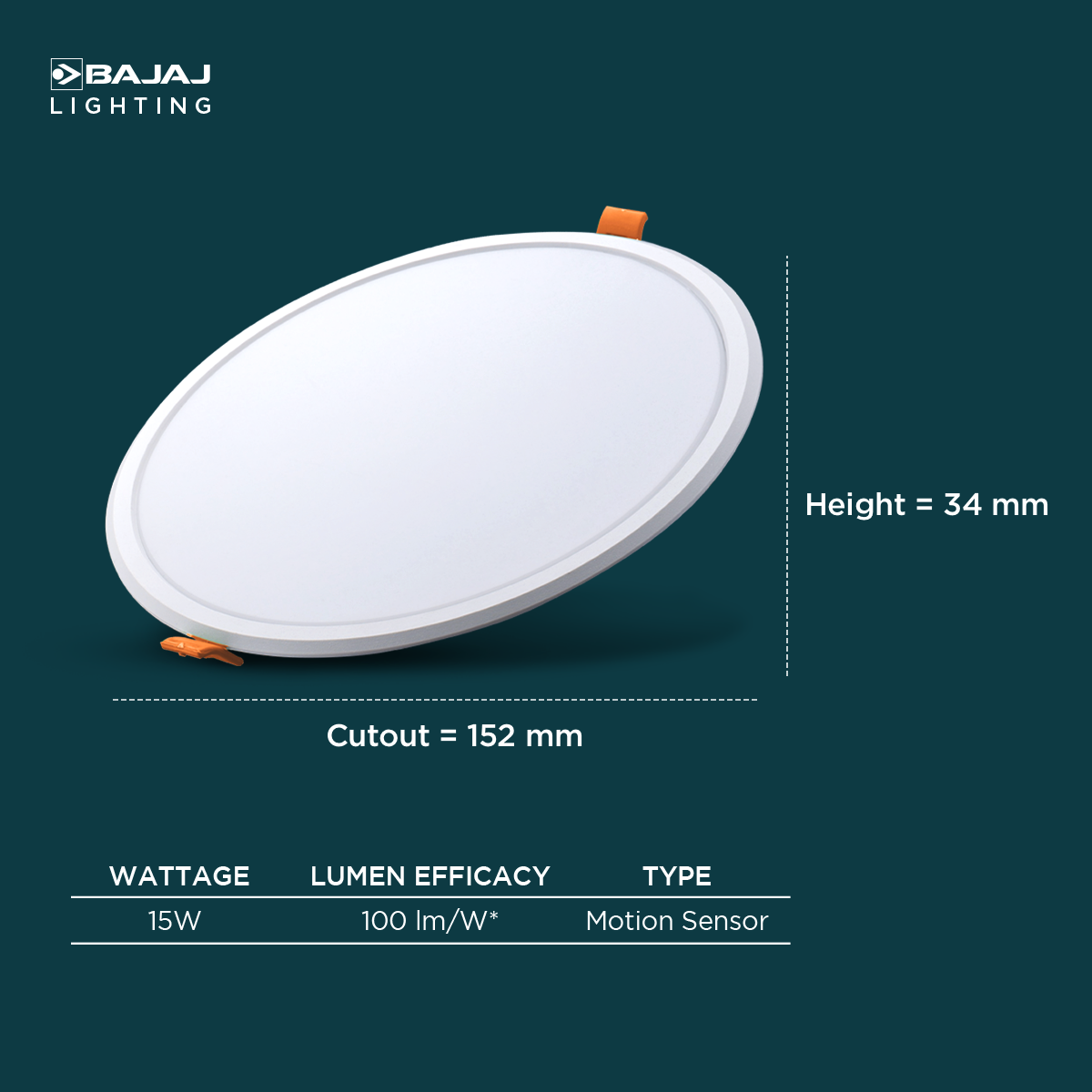 Motion Sensor Led Panel IVORA MOTION SENSOR LED PANEL – Bajaj Electricals India