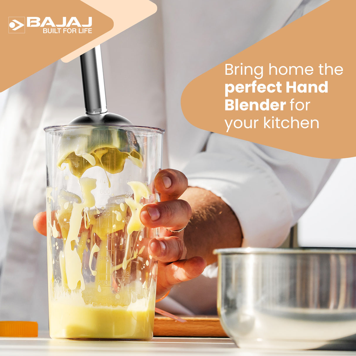 Bajaj Juvel 300 Watts Hand Blender with Prism Design & Silent DC Motor