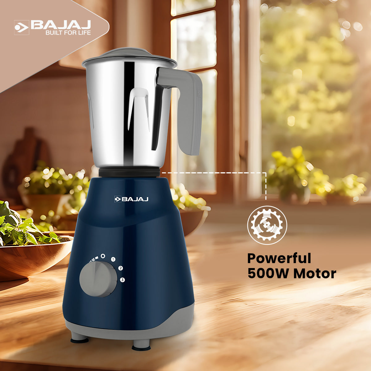 Bajaj GX1 Ninja Series 500W Mixer Grinder