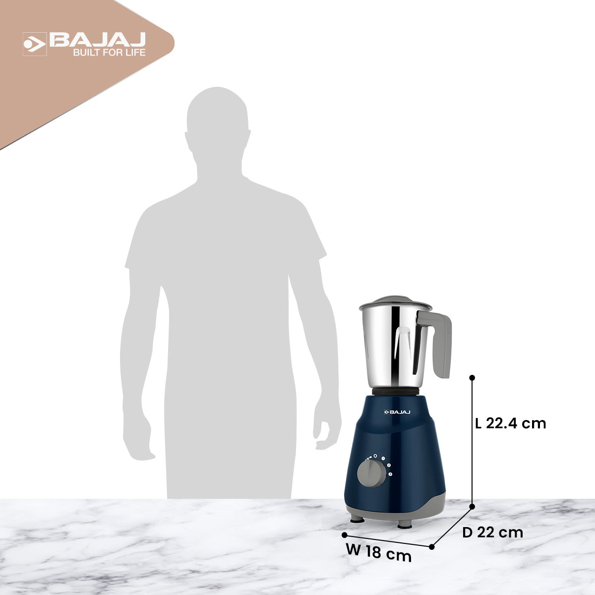 Bajaj GX1 Ninja Series 500W Mixer Grinder