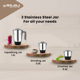 Bajaj GX1 Ninja Series 500W Mixer Grinder