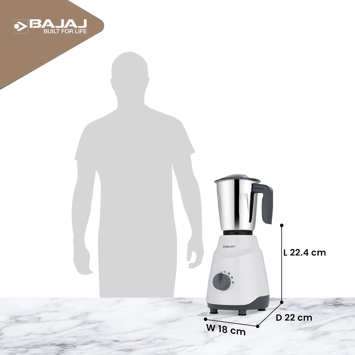 Bajaj GX1 Ninja Series 500W Mixer Grinder
